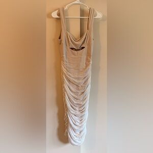 One and Only Collective Cream Ruched Dress Size Large